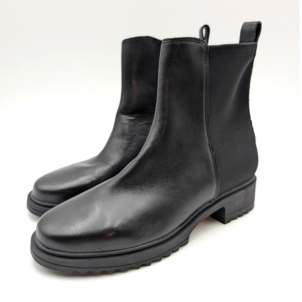 Blondo Cammie Waterproof Ankle Bootie Women's Black Leather Size US6M EU36